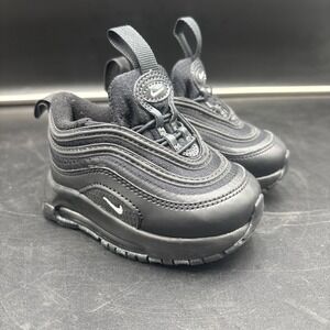 Nike Air Max 97 Sneaker  Tennis Shoe Toddler 4 C Classic All Triple Black Color